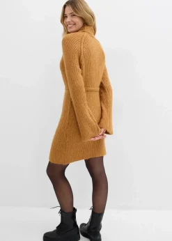 Outlet Kurzes Ripp-Strickkleid mit Rollkragen Damen Bekleidung·Umstandsmode|Bekleidung·Pullover & Strickjacken
