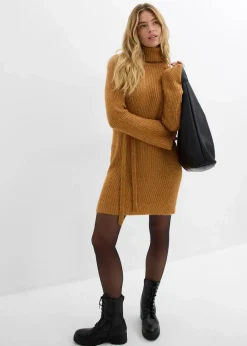 Outlet Kurzes Ripp-Strickkleid mit Rollkragen Damen Bekleidung·Umstandsmode|Bekleidung·Pullover & Strickjacken