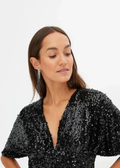 Sale Kurzes Shirt mit Pailletten Damen Shirts & Tops