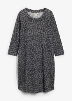 Hot Kurzes Shirtkleid in Strickoptik Damen Kleider