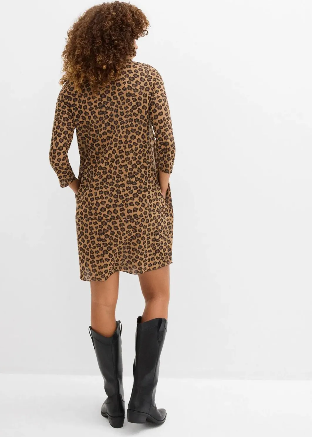 Sale Kurzes Shirtkleid in Strickoptik Damen Kleider