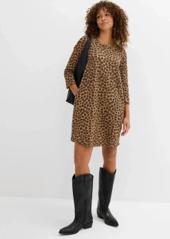 Sale Kurzes Shirtkleid in Strickoptik Damen Kleider