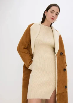 Damen bonprix Bekleidung·Umstandsmode|Bekleidung·Pullover & Strickjacken|Kurzes Strickkleid mit Wollanteil