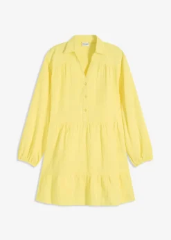 Hot Kurzes Stufen-Kleid aus Musselin Damen Bekleidung·Pullover & Strickjacken|Kleider