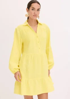 Hot Kurzes Stufen-Kleid aus Musselin Damen Bekleidung·Pullover & Strickjacken|Kleider