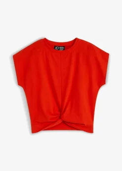 New Kurzes T-Shirt aus reiner Bio-Baumwolle Damen Shirts & Tops