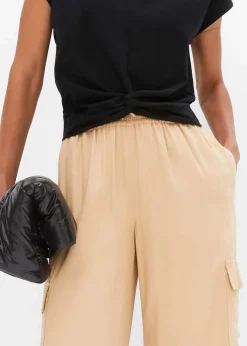Sale Kurzes T-Shirt aus reiner Bio-Baumwolle Damen Shirts & Tops