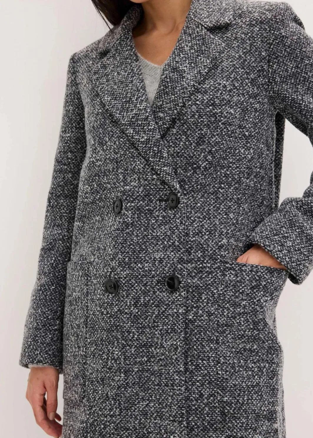 Online Kurzmantel in Wolloptik Damen Bekleidung·Hosen|Jacken & Mäntel