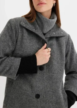 Damen bonprix Bekleidung·Hosen|Jacken & Mäntel|Kurzmantel in Wolloptik