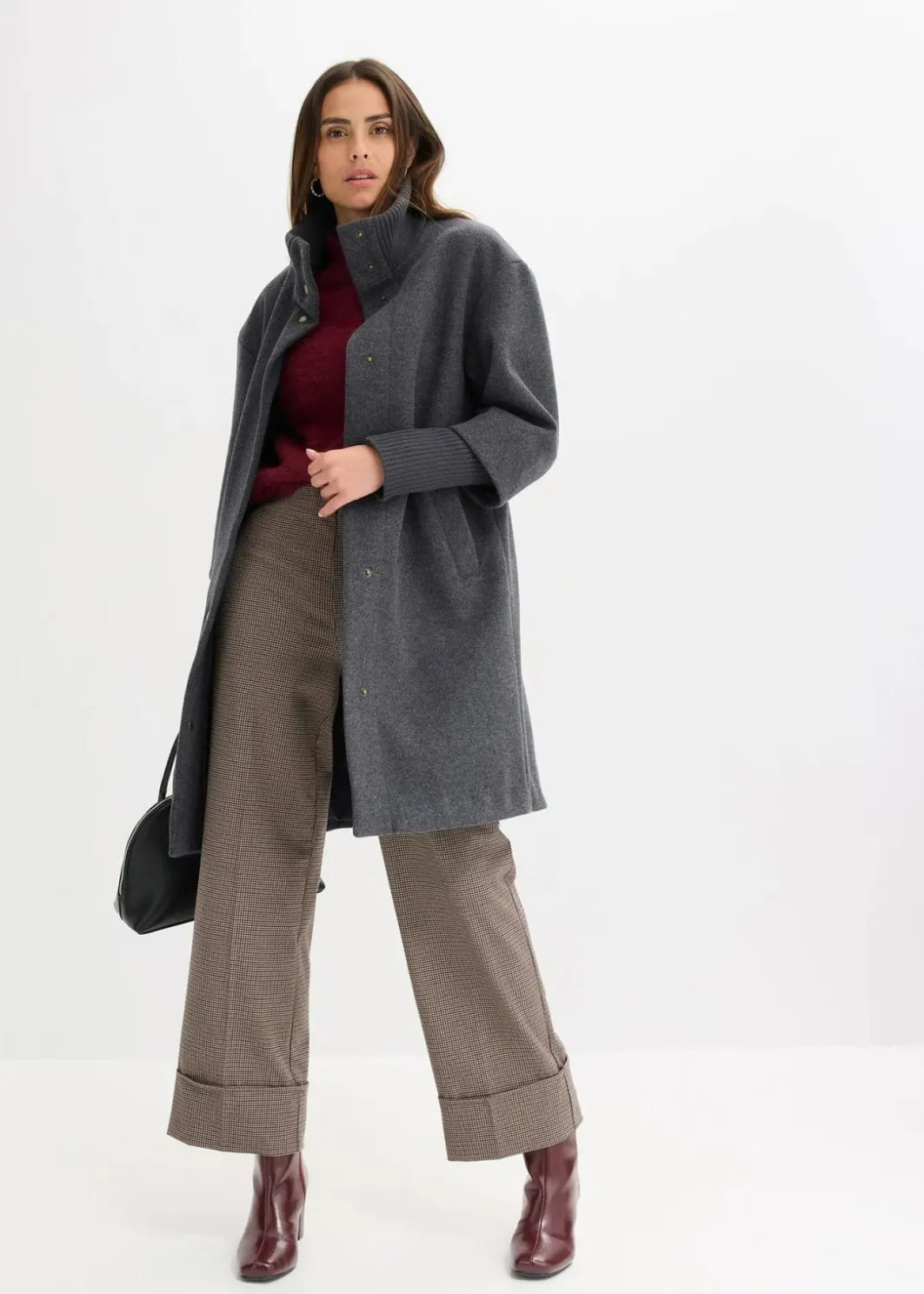 Kurzmantel in Wolloptik Damen Jacken & Mäntel|Bekleidung·Hosen