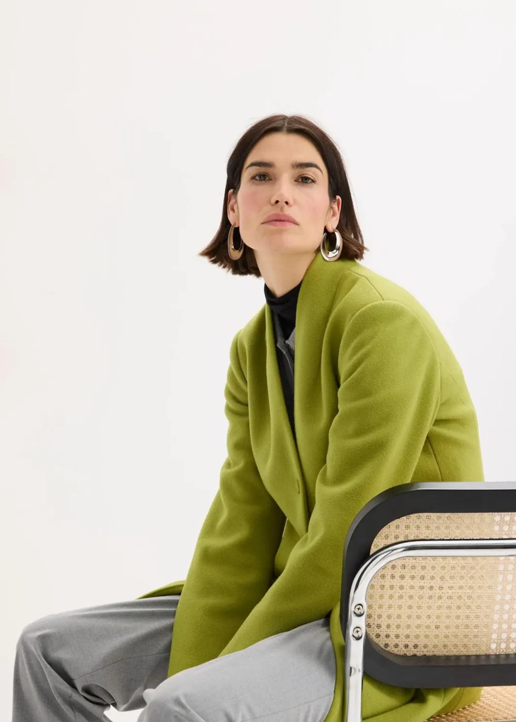 Damen bonprix Jacken & Mäntel|Bekleidung·Hosen|Kurzmantel in Wolloptik