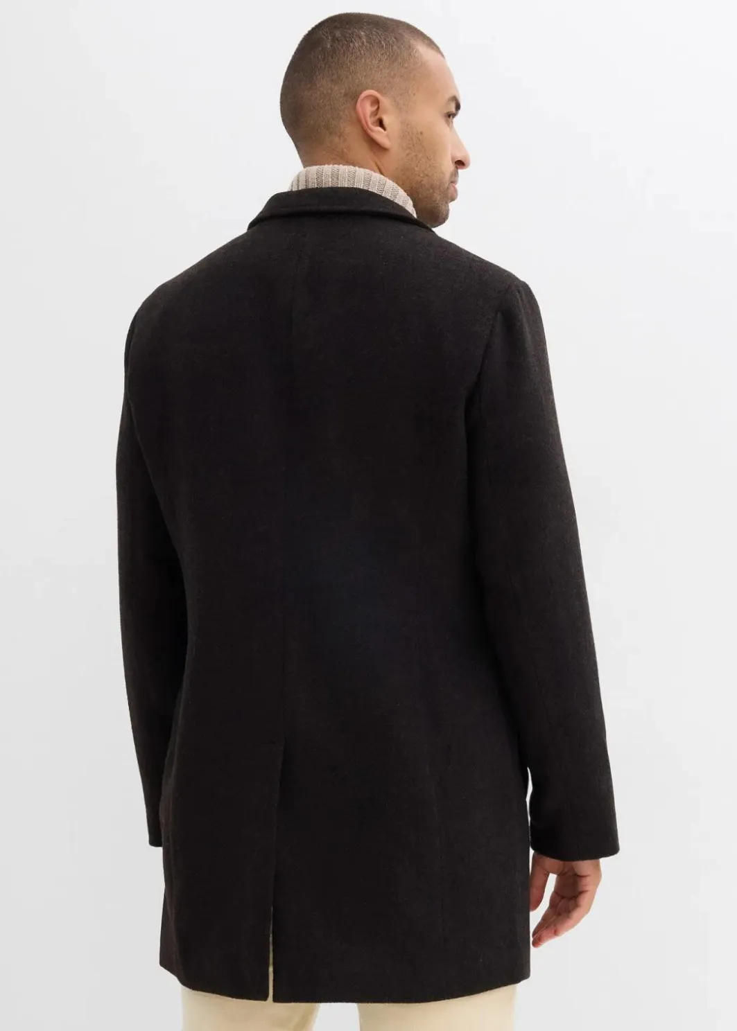 Herren bonprix Jacken & Mäntel|Große Größen|Kurzmantel mit Wollanteil
