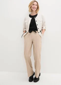 Damen bonprix Shirts & Tops|Kurzshirt mit Lochstickerei