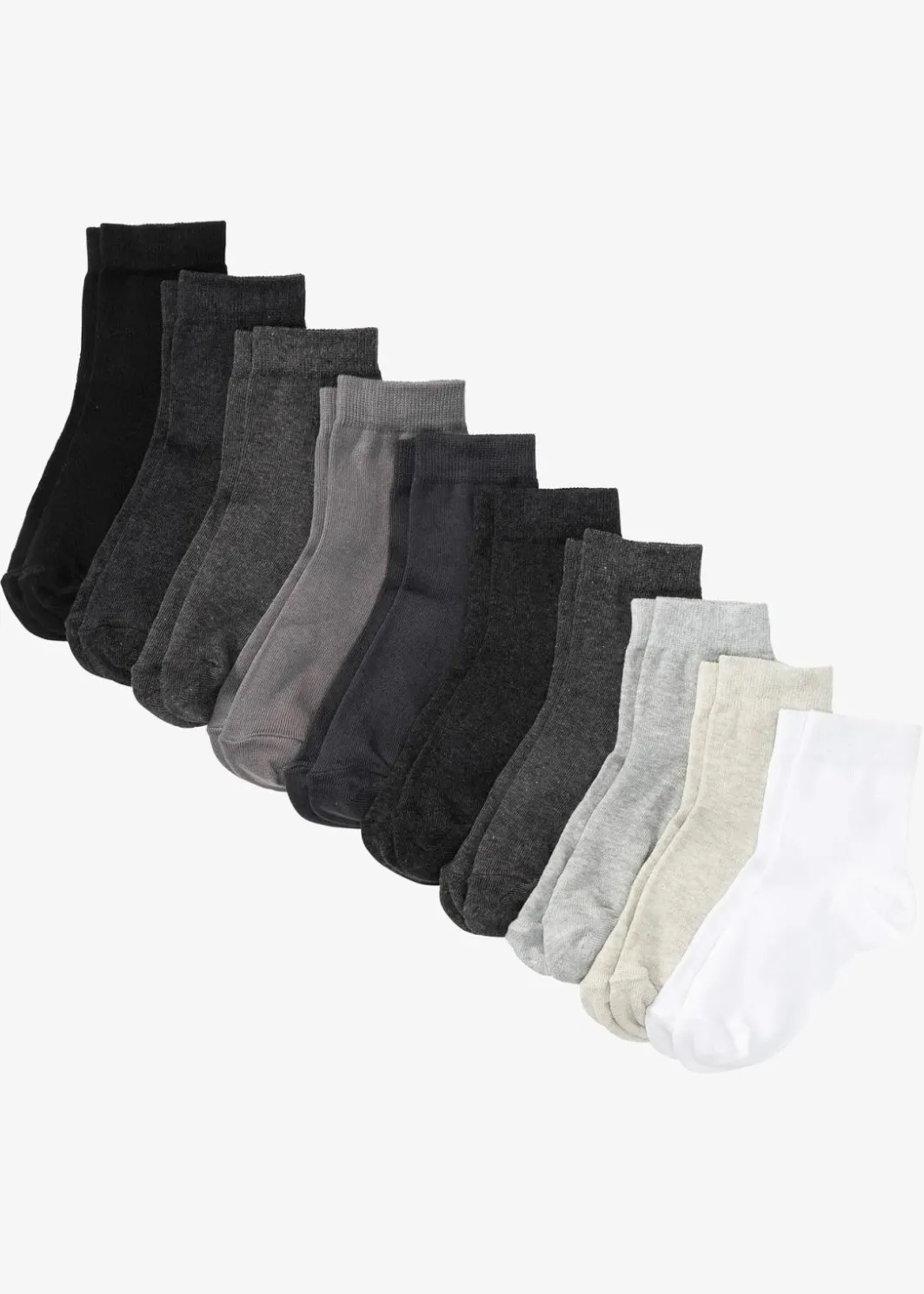 Damen bonprix Socken & Strumpfhosen|Basics|Kurzsocken mit Bio-Baumwolle (10er Pack)