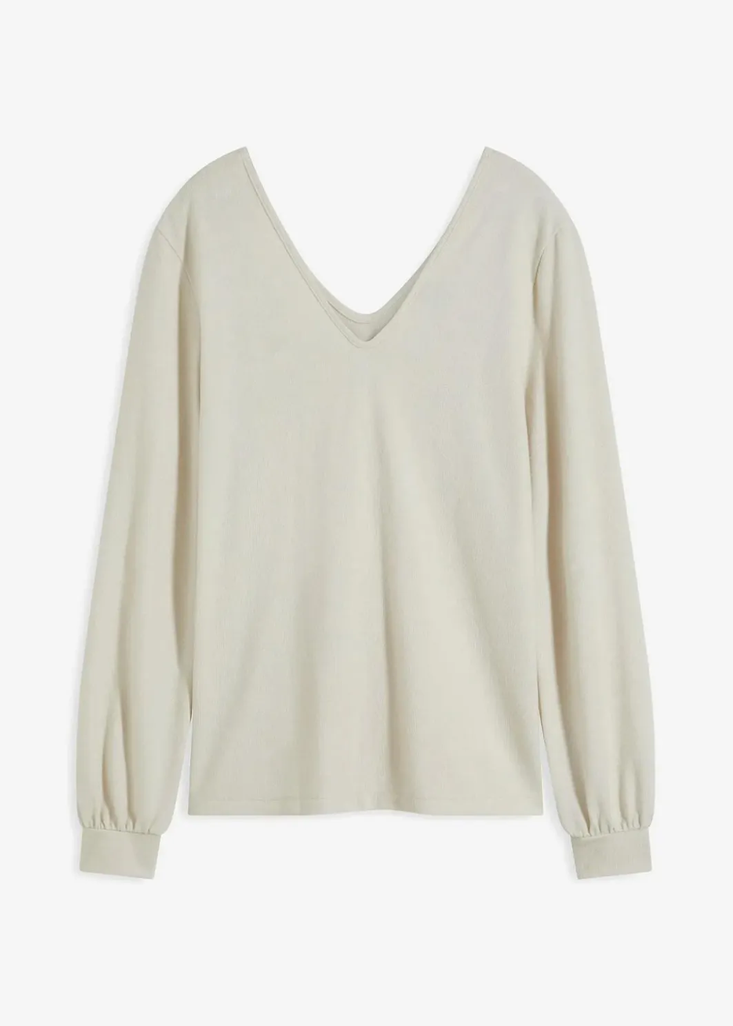 Damen bonprix Bekleidung·Blusen & Tuniken|Sweat|Kuschel-Fleeceshirt mit Perlen