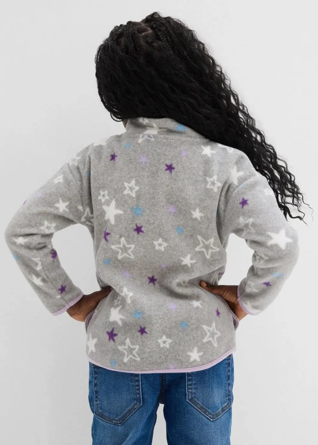 Kinder bonprix Mädchen 2-8 Jahre·Sweat & Strick|Mädchen 2-8 Jahre·Jacken & Outdoor|kuschelige Fleecejacke mit Kontrastdetails