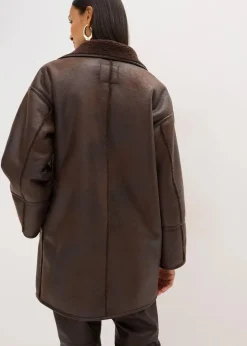 Damen bonprix Bekleidung·Hosen|Jacken & Mäntel|Lammfellimitat-Jacke