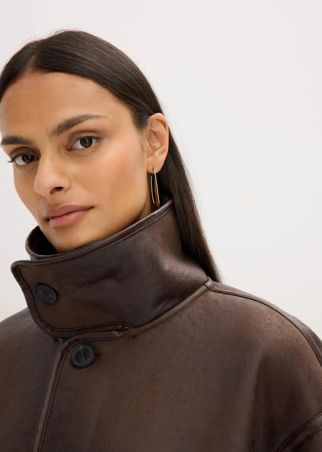 Damen bonprix Bekleidung·Hosen|Jacken & Mäntel|Lammfellimitat-Jacke