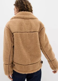 Damen bonprix Jacken & Mäntel|Nachhaltigere Materialien|Lammfellimitat-Jacke
