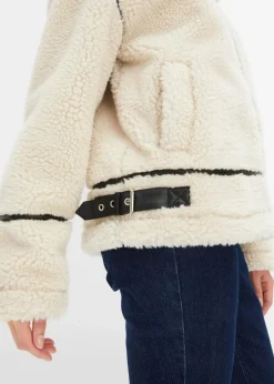 Best Lammfellimitat-Jacke Damen Bekleidung·Hosen|Nachhaltigere Materialien