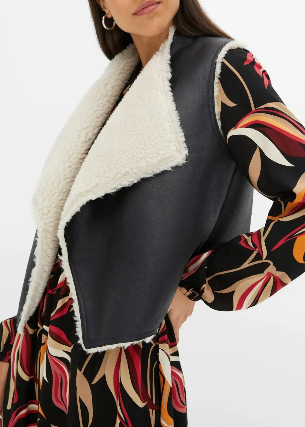 Discount Lammfellimitat-Weste Damen Bekleidung·Hosen|Jacken & Mäntel