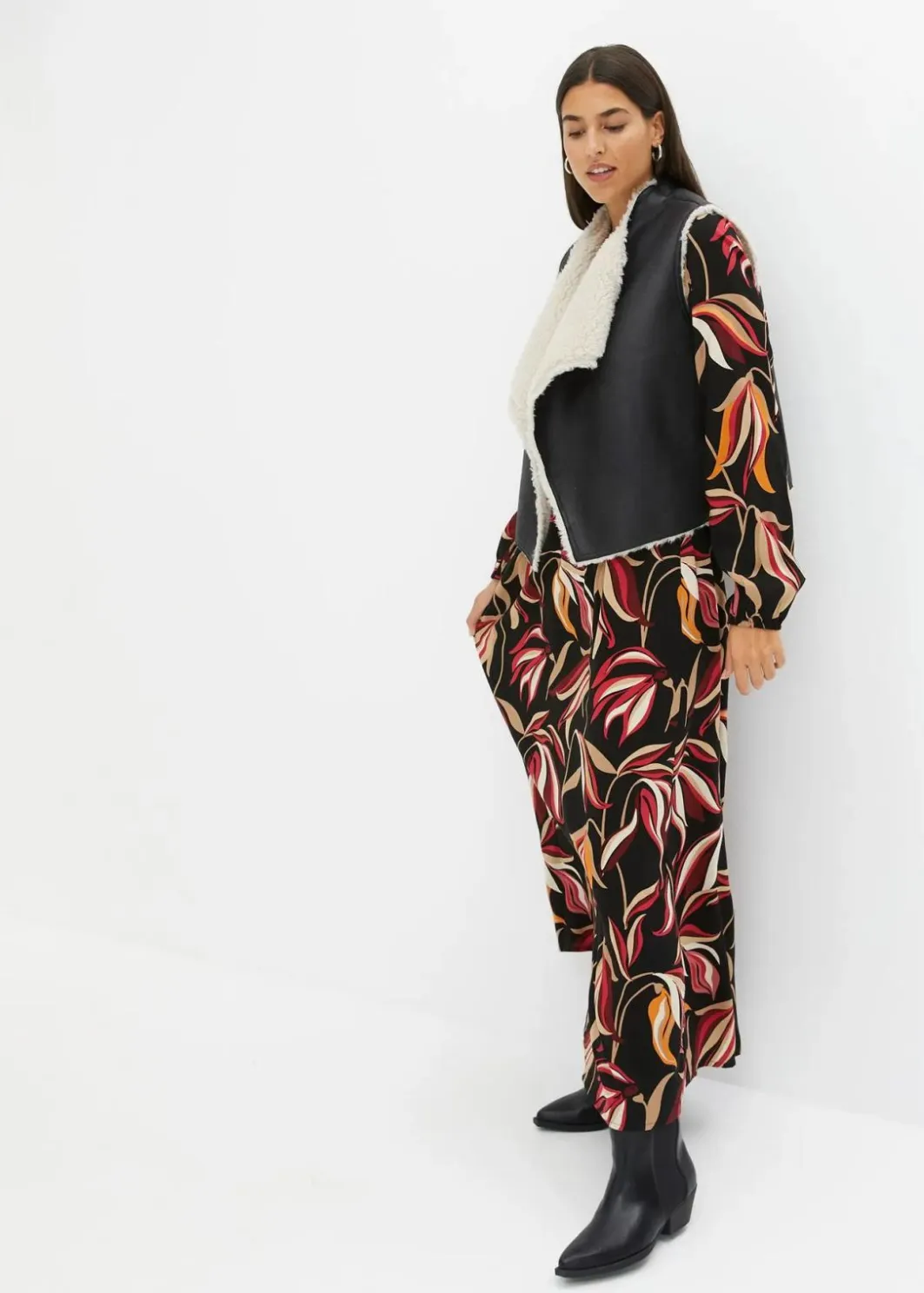 Discount Lammfellimitat-Weste Damen Bekleidung·Hosen|Jacken & Mäntel