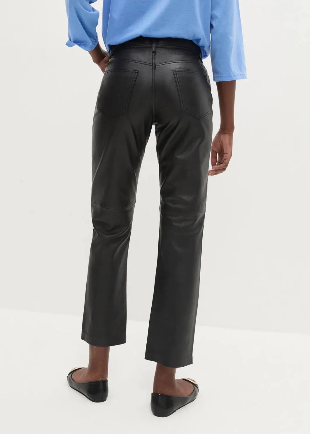 Damen bonprix Premium|Nachhaltigere Materialien|Lammnappa-Lederhose