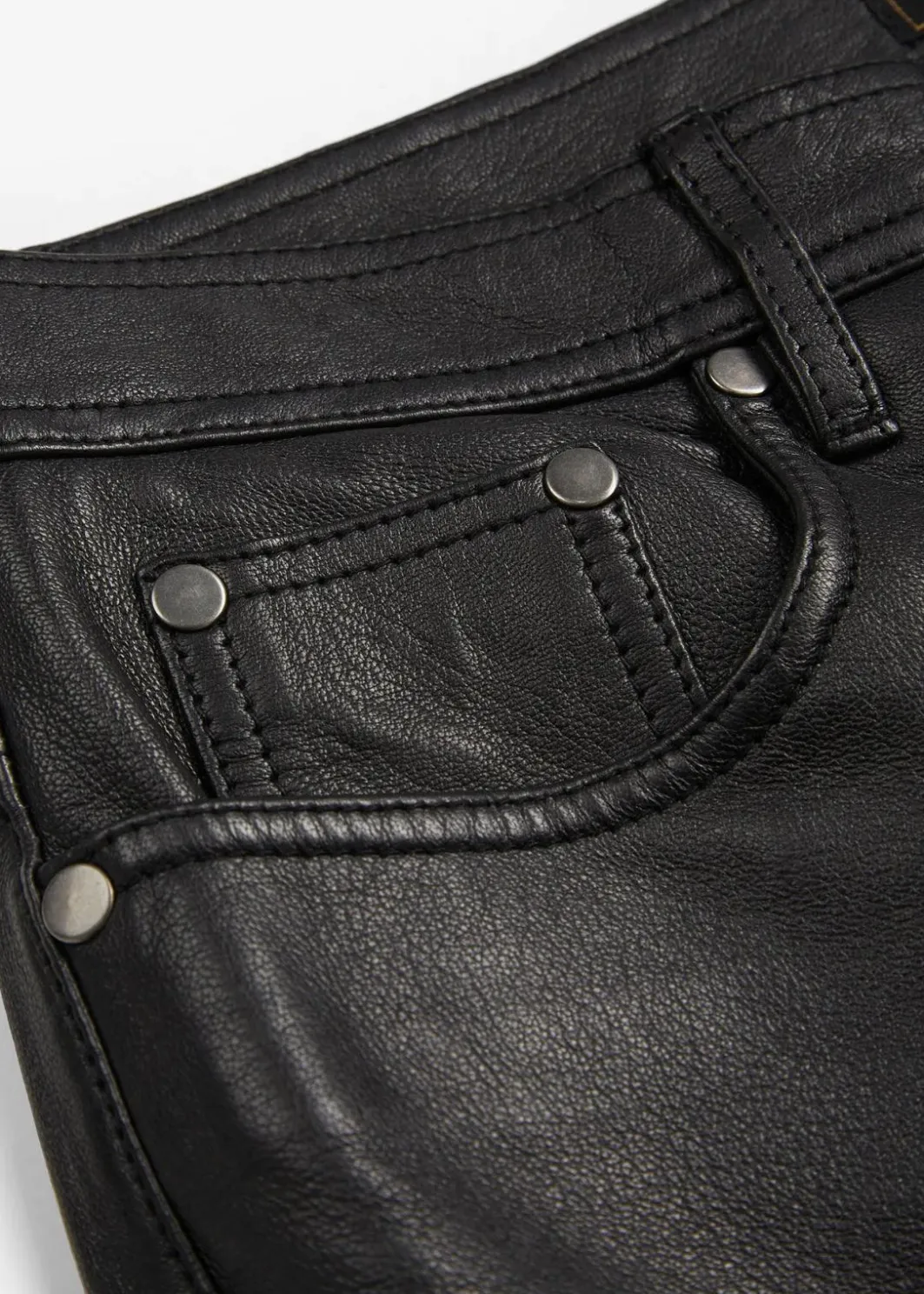 Damen bonprix Premium|Nachhaltigere Materialien|Lammnappa-Lederhose