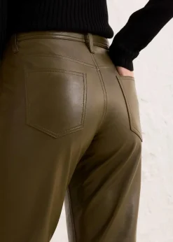 Damen bonprix Premium|Nachhaltigere Materialien|Lammnappa-Lederhose