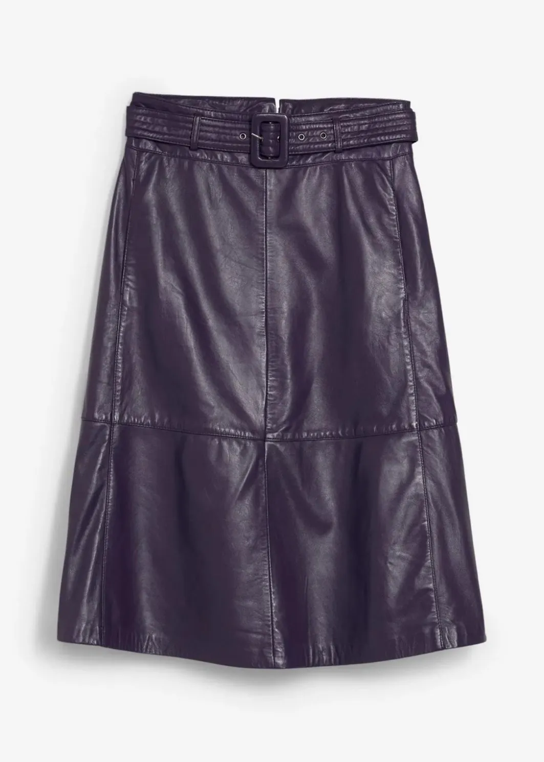 Damen bonprix Bekleidung·Sportbekleidung|Röcke|Lammnappa-Lederrock mit Gürtel (2-tlg.-Set)