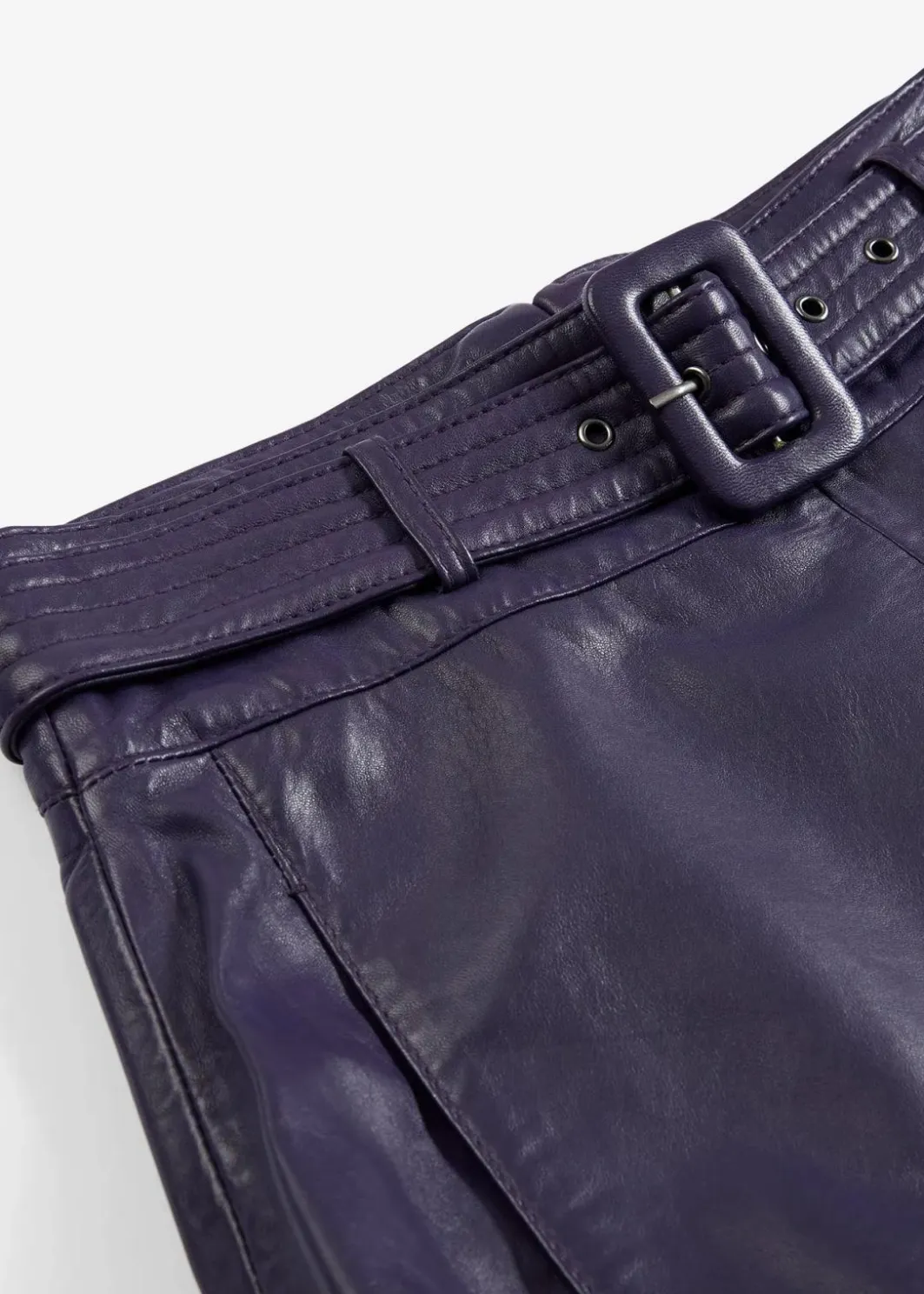 Damen bonprix Bekleidung·Sportbekleidung|Röcke|Lammnappa-Lederrock mit Gürtel (2-tlg.-Set)