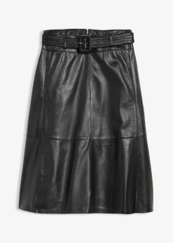 Discount Lammnappa-Lederrock mit Gürtel (2-tlg.-Set) Damen Bekleidung·Sportbekleidung|Röcke