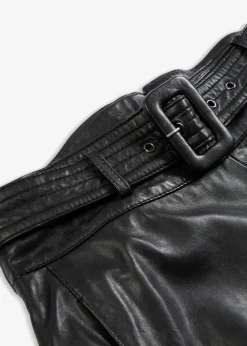 Discount Lammnappa-Lederrock mit Gürtel (2-tlg.-Set) Damen Bekleidung·Sportbekleidung|Röcke