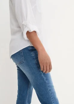 Damen bonprix Nachhaltigere Materialien|Blusen & Tuniken|Langarm Bluse mit V-Ausschnitt aus fließender Viskose