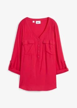 Best Langarm Bluse mit V-Ausschnitt aus fließender Viskose Damen Nachhaltigere Materialien|Blusen & Tuniken