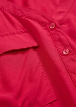 Best Langarm Bluse mit V-Ausschnitt aus fließender Viskose Damen Nachhaltigere Materialien|Blusen & Tuniken