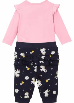 Kinder bonprix Hosen & Leggings|Shirts & Pullover|Langarmbody und Sweathose aus Bio-Baumwolle (2-tlg.Set)