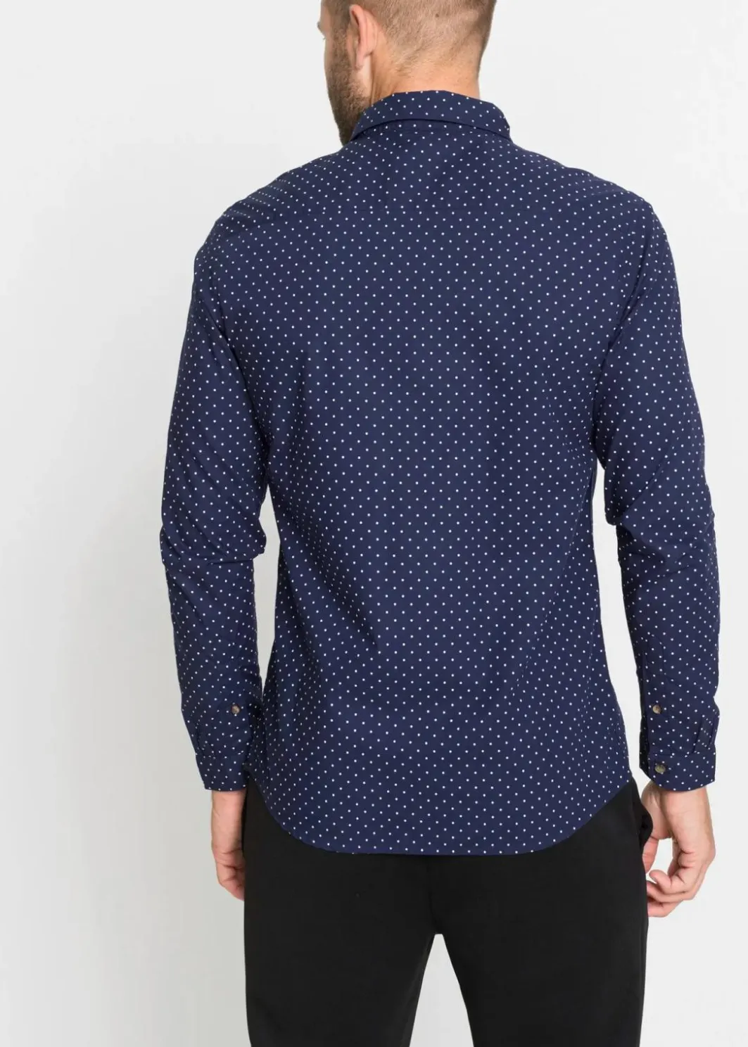 Best Langarmhemd aus reiner Baumwolle, Slim Fit Herren Große Größen|Hemden