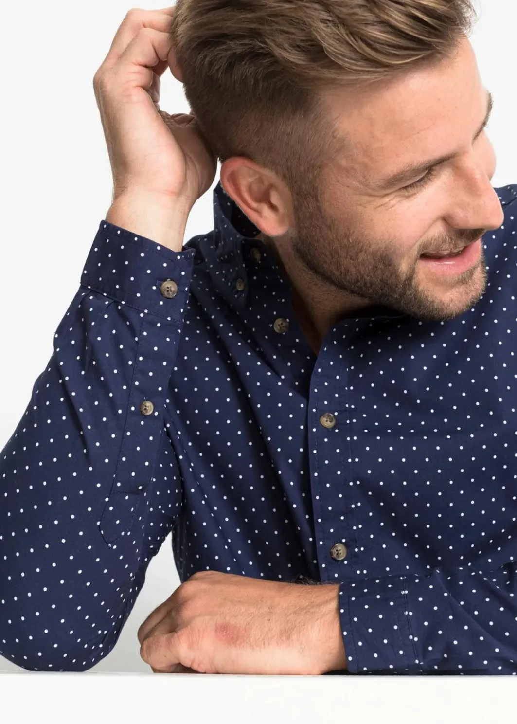 Best Langarmhemd aus reiner Baumwolle, Slim Fit Herren Große Größen|Hemden