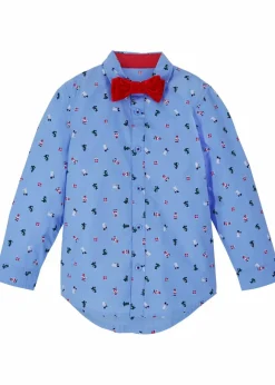 Best Langarmhemd mit Fliege und Weihnachtsmotiv (2-tlg.Set) Kinder Jungen 9-16 Jahre·Anzüge & Hemden|Jungen 9-16 Jahre·Shirts