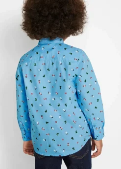 Best Langarmhemd mit Fliege und Weihnachtsmotiv (2-tlg.Set) Kinder Jungen 9-16 Jahre·Anzüge & Hemden|Jungen 9-16 Jahre·Shirts