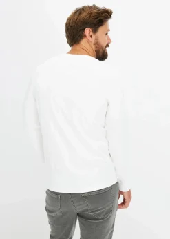 Clearance Langarm-Henleyshirt aus reiner Baumwolle Herren Große Größen|Shirts & Polos