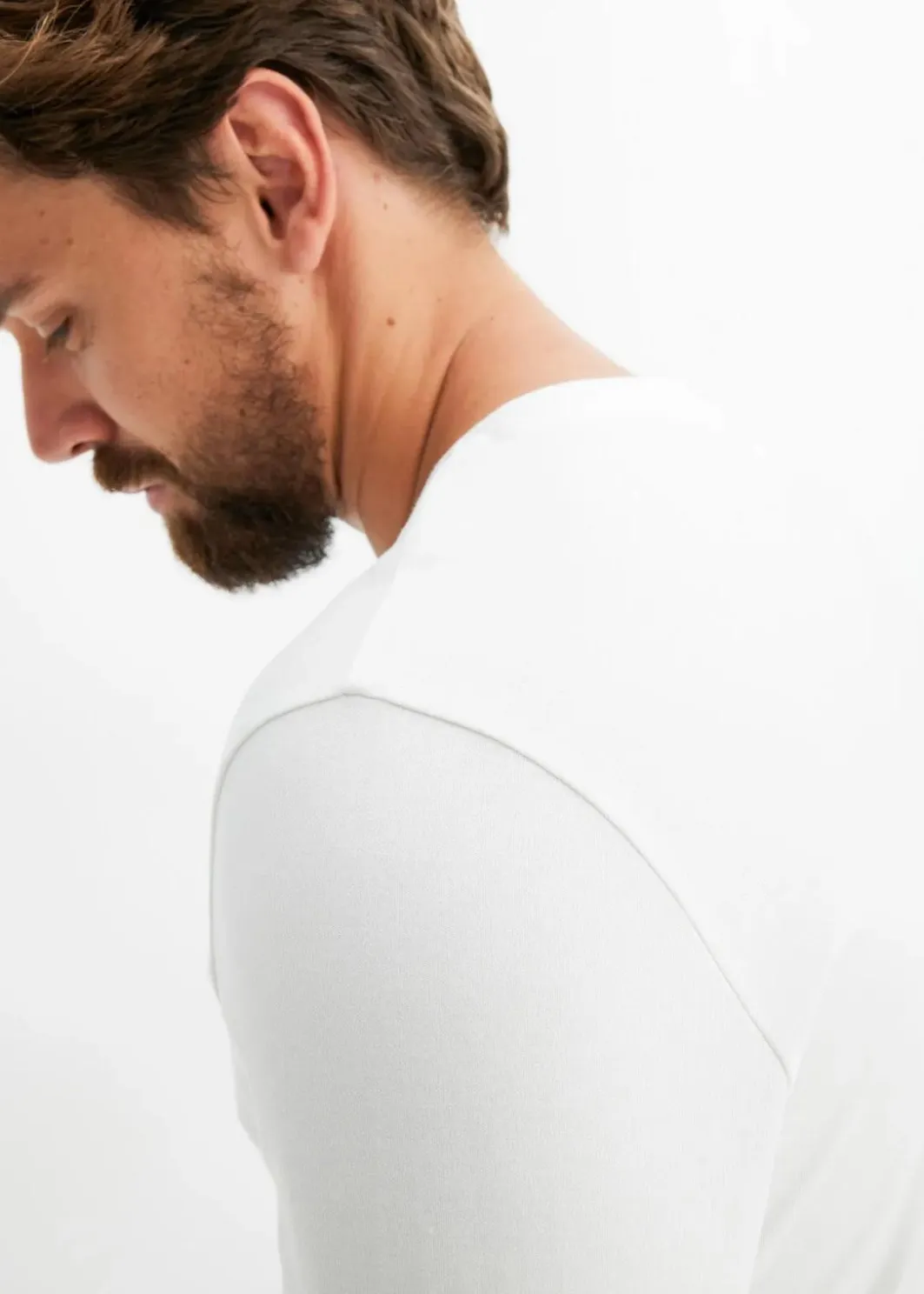 Clearance Langarm-Henleyshirt aus reiner Baumwolle Herren Große Größen|Shirts & Polos