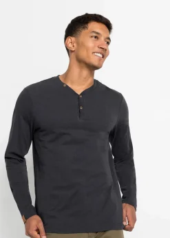 Discount Langarm-Henleyshirt aus reiner Bio-Baumwolle (2er Pack) Herren Shirts & Polos|Basics