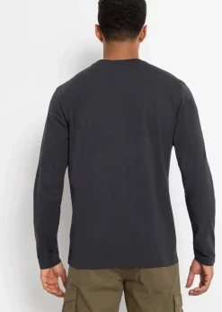 Discount Langarm-Henleyshirt aus reiner Bio-Baumwolle (2er Pack) Herren Shirts & Polos|Basics