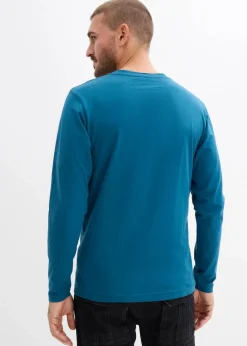 New Langarm-Henleyshirt aus reiner Bio-Baumwolle (2er Pack) Herren Große Größen|Basics