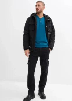 New Langarm-Henleyshirt aus reiner Bio-Baumwolle (2er Pack) Herren Große Größen|Basics