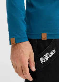 New Langarm-Henleyshirt aus reiner Bio-Baumwolle (2er Pack) Herren Große Größen|Basics