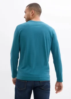 Herren bonprix Große Größen|Shirts & Polos|Langarm-Henleyshirt aus reiner Bio-Baumwolle (2er Pack)