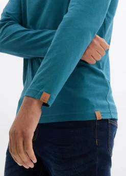 Herren bonprix Große Größen|Shirts & Polos|Langarm-Henleyshirt aus reiner Bio-Baumwolle (2er Pack)